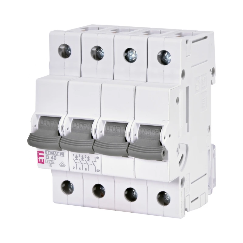 001900414 Siguranta automata AC ETIMAT P6, 3P+N 6 kA, B40, ETI - Image 1