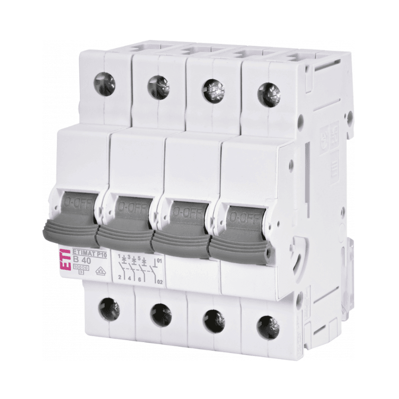 001901414 Siguranta automata AC ETIMAT P10, 3P+N 10 kA, B40, ETI - Image 1