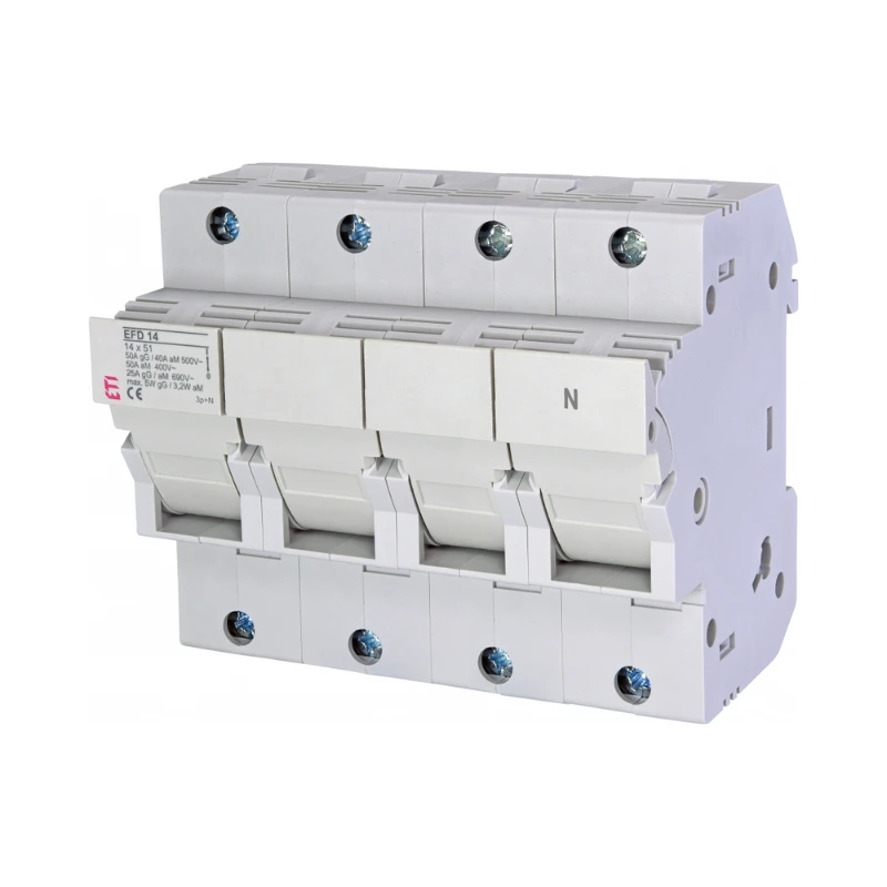 002560005 Separator Modular Fuzibile AC 3P+N 50A 14x51 EFD14, ETI - Image 1