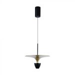 9W LED Lampă de Design Suspendată (30*320*100CM) Corp Negru+Auriu 3000K