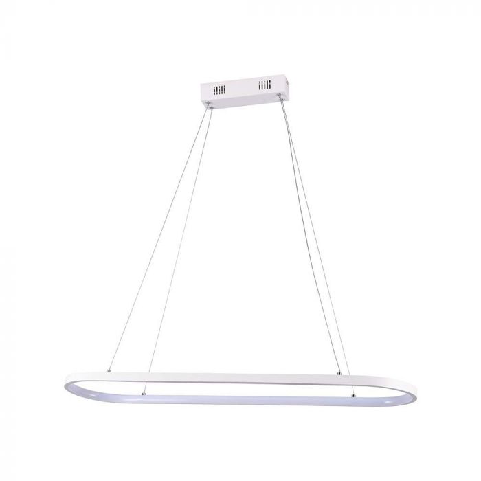 10056-p1 24W LED Lampă Suspendată (80*20*100CM) 4000K Corp Alb - Image 1