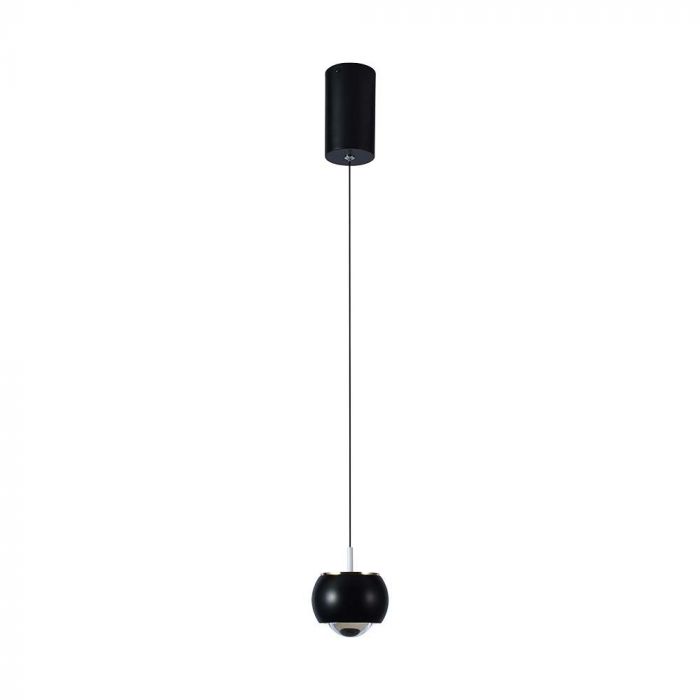 10077-p1_1 9W LED Lampă de Design Suspendată (10*10*100cm) Negru 4000K - Image 1