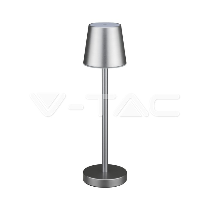 10187 3W LED Lampă de Masă Reîncărcabilă Dimabilă cu Touch Corp Gri 3000K - Image 1