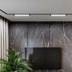 14W LED Magnetic Lampă Lineară 4000K Corp Negru