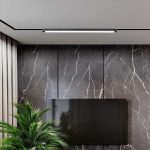 22W LED Magnetic Lampă Lineară 4000K Corp Negru