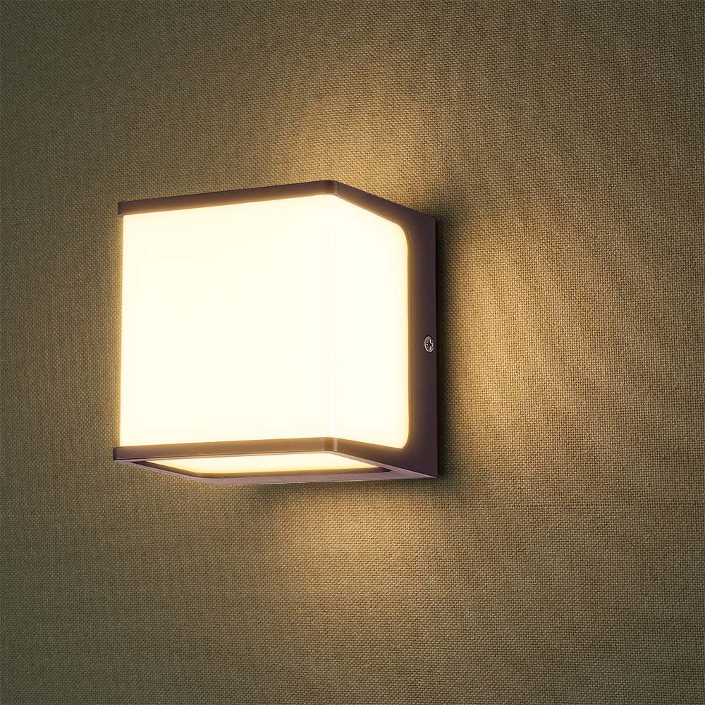 10282-2 8W LED Lumină de Perete Corp Maro IP65 3000K - Image 1