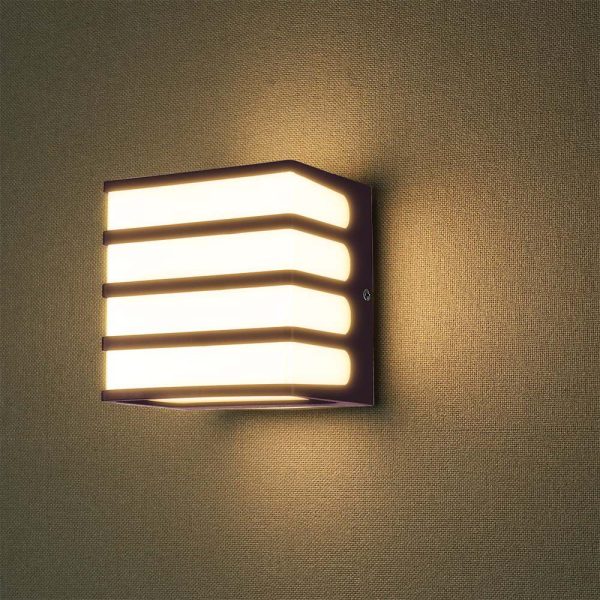 8W LED Lumină de Perete Corp Maro IP65 3000K