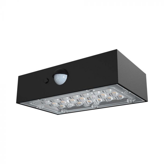 10305-p1 3W LED Lampă de Perete Solară cu Senzor 4000K, 3000K Corp Negru - Image 1