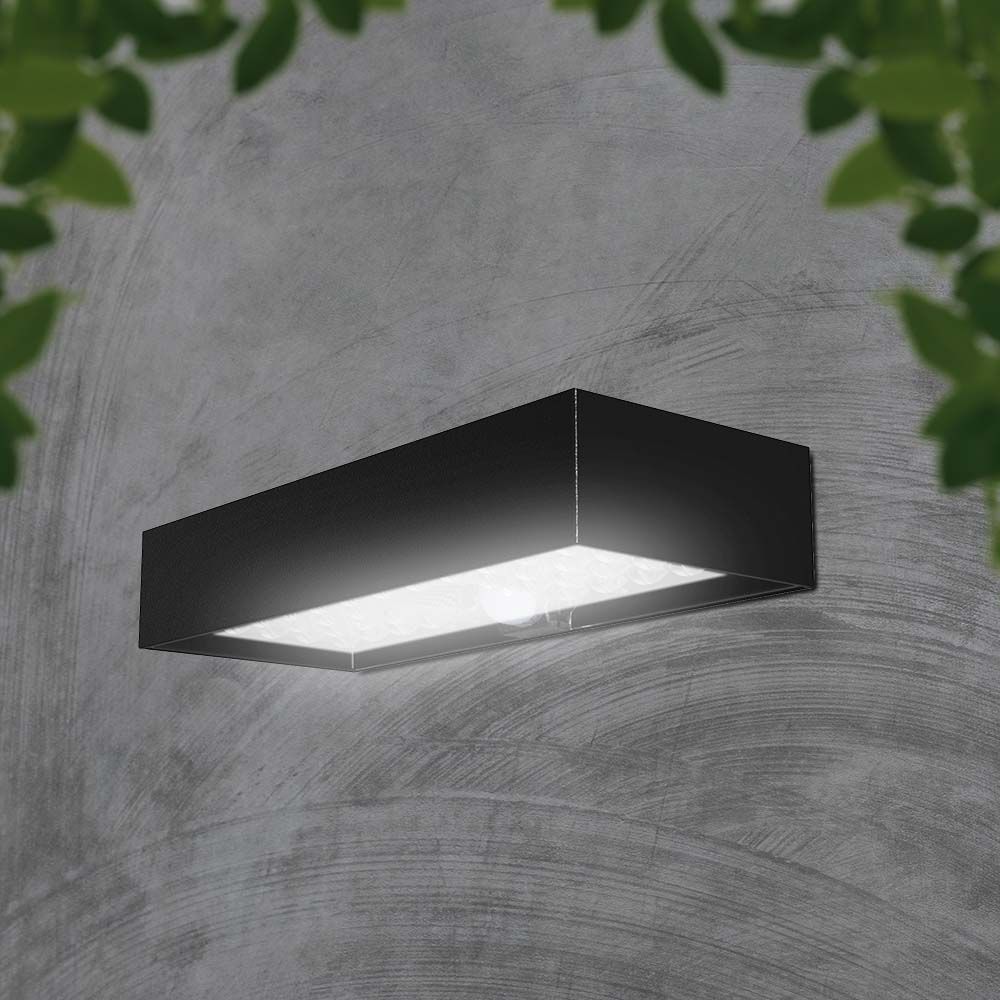 10307-2 6W LED Lumină de Perete Solară baterie Litiu Negru 4000K - Image 1