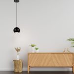 5W LED Pendul Suspendat Corp Negru 3000K