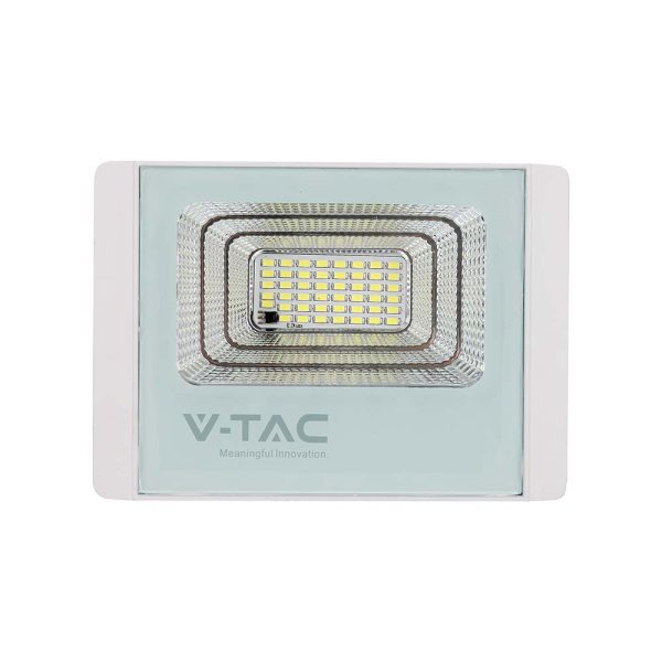 12W LED Proiector Solar 6400K Corp Alb