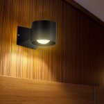 6W LED Lampă de Perete 3000K Corp Negru IP65