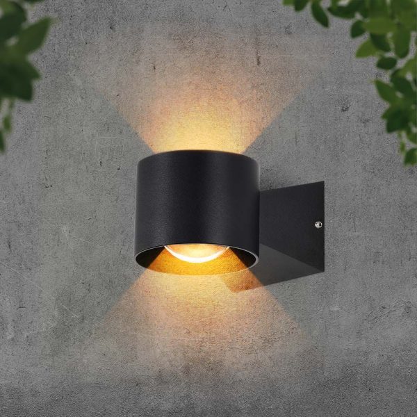 6W LED Lampă de Perete 4000K Corp Negru IP65