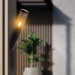 Lampă de Perete E27 Corp Negru IP44