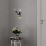 2x2.6W Lampă de Perete cu două Direcții 3000K Corp Negru IP44