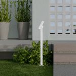 2x2.6W Stalp de Gradină cu două Direcții (129x159x1000mm) 3000K Corp Alb IP44