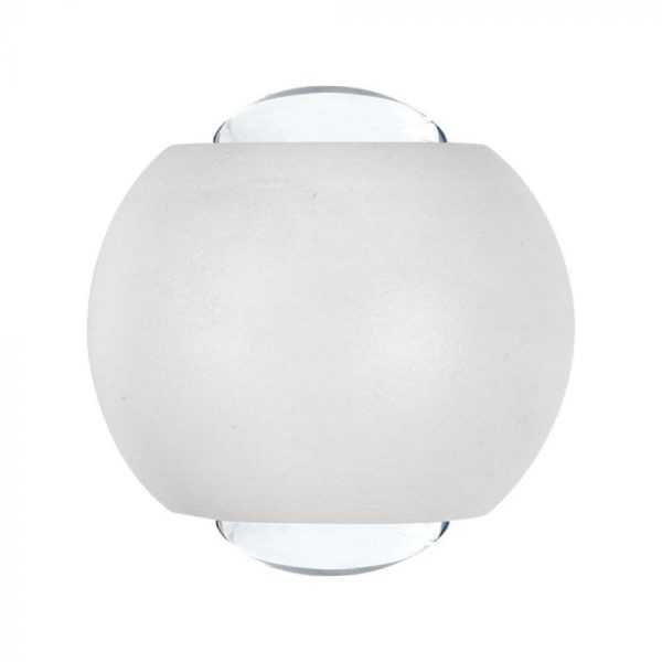 2W LED Lumină de Perete Sus Jos 3000K Corp Alb IP54