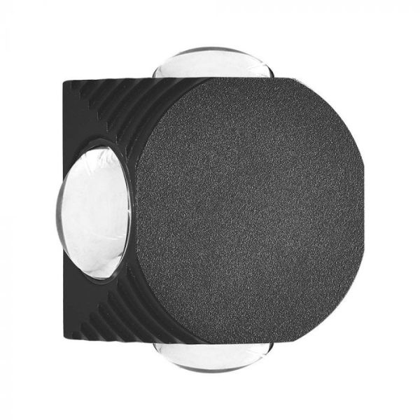 4W LED Lumină de Perete 4 Direcții 4000K Corp Negru IP54