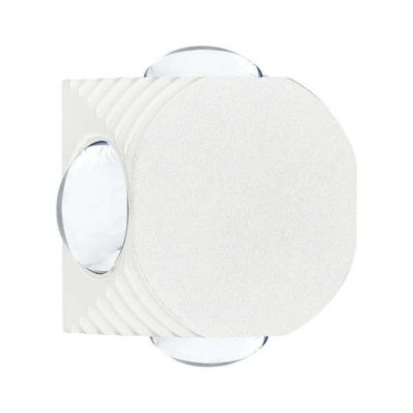 4W LED Lumină de Perete 4 Direcții 4000K Corp Alb IP54