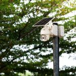 Camera HD Smart PTZ cu Panou Solar și Senzor Corp Alb