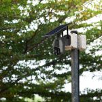 Camera WIFI HD Smart PTZ cu Panou Solar și Senzor Corp Negru