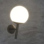 Lumină de Perete 1xE27 Negru Mat Plastic Opal Jos