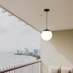 Plafonieră 1xE27  Negru Mat Plastic Opal