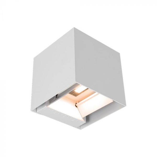 9W COB LED Lampă Solară de Perete Acumulator 1x2600mAh 16ore 3000K Corp Alb IP65
