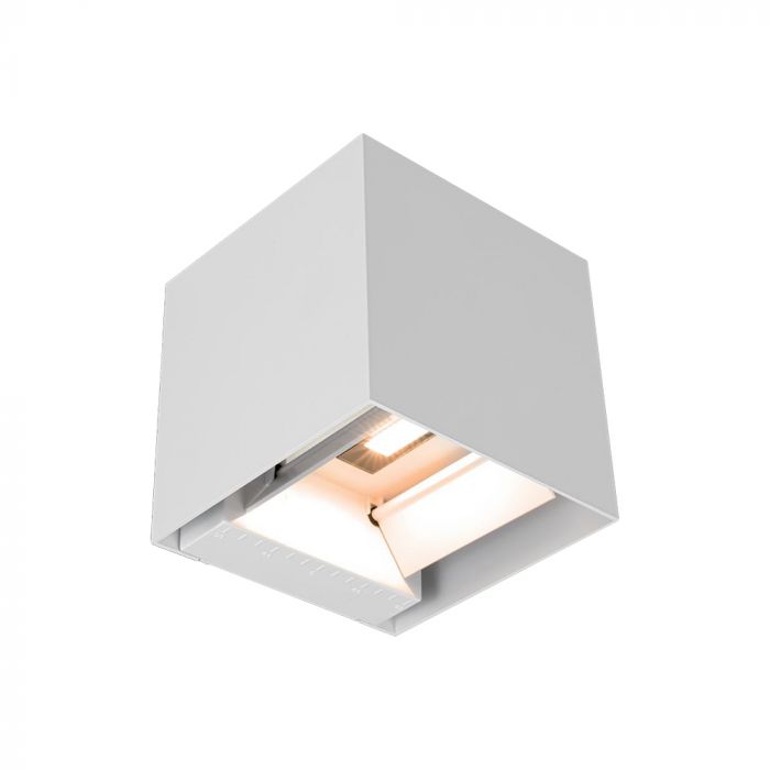 11886-p1 9W COB LED Lampă Solară de Perete Acumulator 1x2600mAh 16ore 3000K Corp Alb IP65 - Image 1