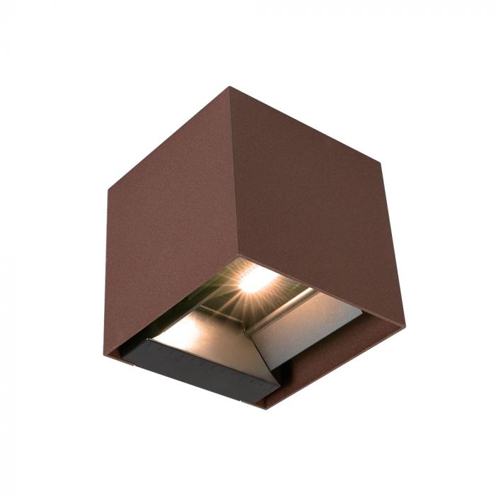 11888-p1 9W COB LED Lampă Solară de Perete Acumulator 1x2600mAh 16ore 4000K Corp Ruginiu IP65 - Image 1