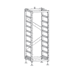 Rack High Voltage 3U-LRACK 19" pentru 9 module, Deye