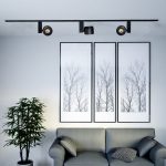 Lampă LED pe șină COB 45W, CRI>95 Corp Negru, Alb rece