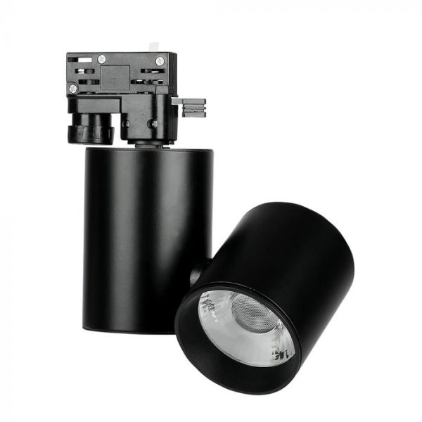 15W Lampă LED pe șină Corp Negru Alb rece