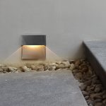 3W Lampă LED pentru trepte Corp Negru pătrat Alb cald