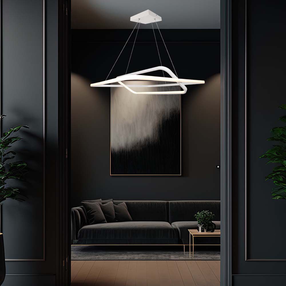 14988-2 50W LED Designer Metal Light Suspendat 600 x 600 x 1200mm Alb 3000K Dimabil - Image 1