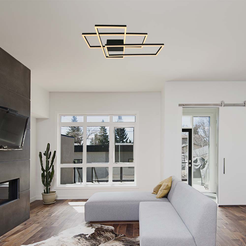 15347-2 47W LED Plafonieră de Design ( L90*W67*9CM) 3000K Corp Negru - Image 1