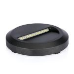 2W LED Lumină pentru Treaptă Corp Negru Rotund 4000K