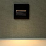 2W LED Lumină pentru Treaptă Corp Negru Pătrat 3000K