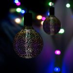 Bec LED 3W Filament E27 G125 3D 3000K