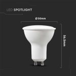 Spot LED 4.5W GU10 SMD Plastic Alb Aspect Lăptos 6500K 6buc/set