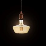 Bec LED 8W Filament E27 T180 Amber Cover 1800K