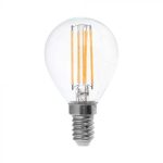 Bec LED 6W Filamen E14 P45 Clar 6500K