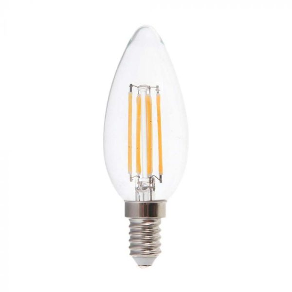 Bec LED 6W Filament E14 Clar Lumânare 3000K 130LM/W