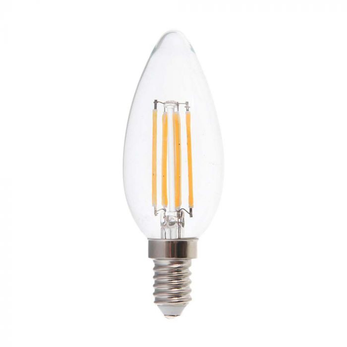 212848-p1 Bec LED 6W Filament E14 Clar Lumânare 3000K 130LM/W - Image 1