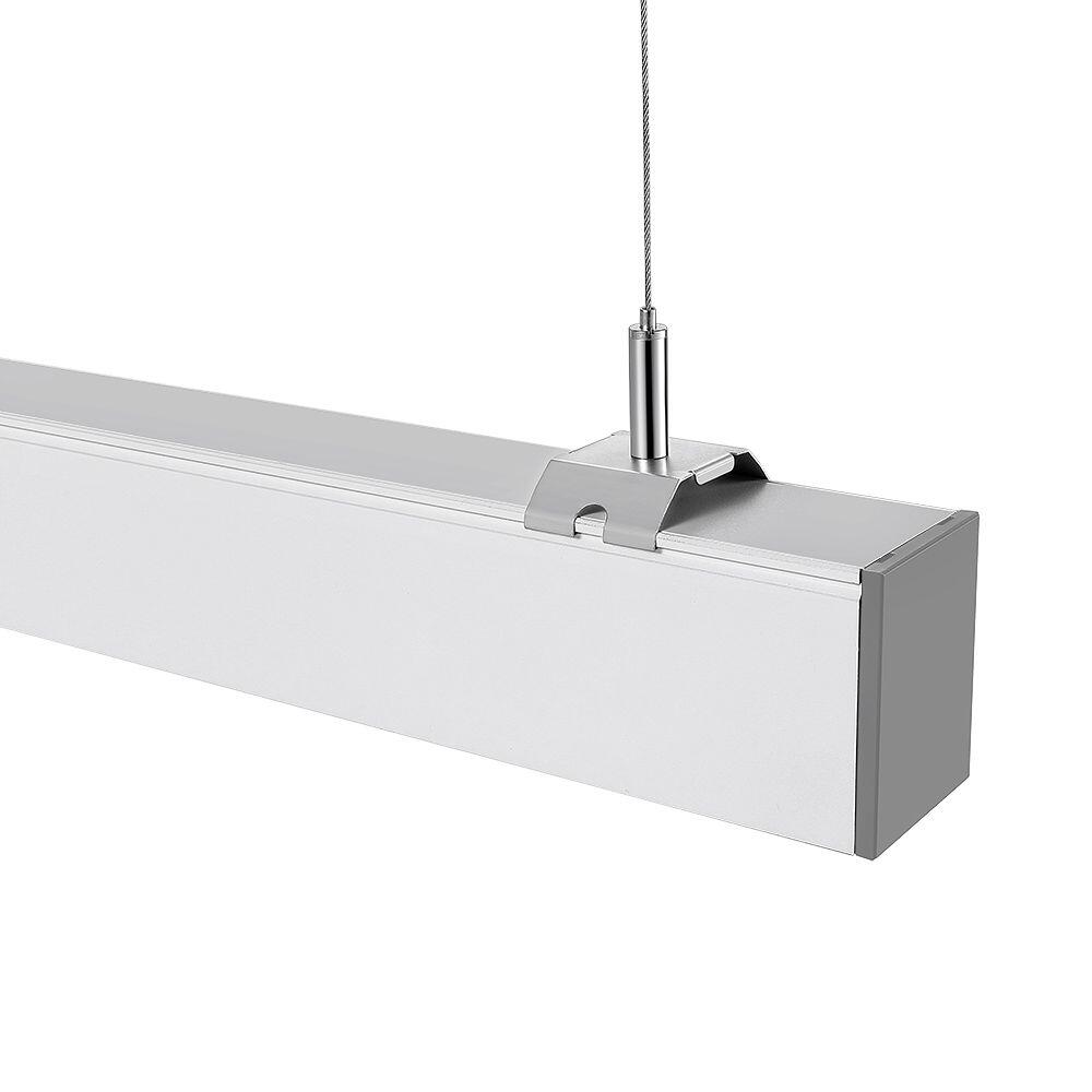 21384-2 Lampă Lineară LED Cip SAMSUNG 40W Suspendată Corp Argintiu 4000K 1200x50x65mm - Image 1