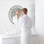 25W Oglindă LED Rotundă Întrerupător Tactil CCT Interschimbabil IP44 Anti Aburire 3 in 1