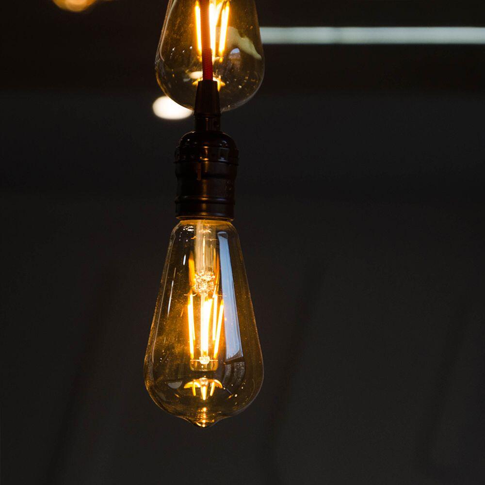 214362-2 Bec LED 6W Filament E27 ST64 Amber 2200K - Image 1
