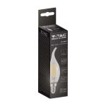 Bec LED 4W Filament E14 Clear Cover Lumâmare Flacără 6500K