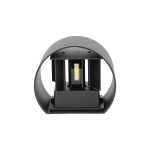 6W Lampă de Perete Cip Bridglux Corp Negru Rotund IP65 4000K