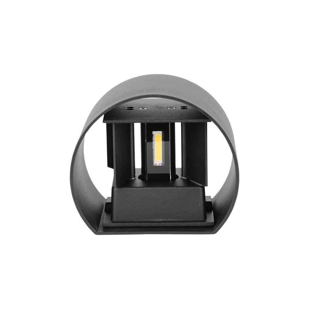 217090-2 6W Lampă de Perete Cip Bridglux Corp Negru Rotund IP65 4000K - Image 1